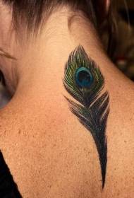 ti fi tounen kou Peacock plim tatoo modèl