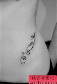 Tatoveringsmønster i abdominalen: Maven Totem Vine Tattoo Pattern