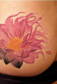 fashion wanita seksi pantat gambar tato warna lotus