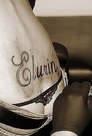 Girls Hips English Tattoo