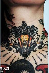 Neck Lantern Tattoo Pattern