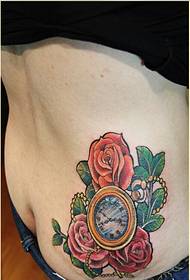 особистість жінки сідниці красиво дивлячись малюнок кишенькові годинники троянди татуювання