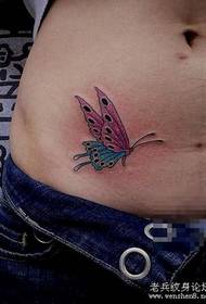 klassinen muoti kauneus vatsan väri perhonen tatuointi malli
