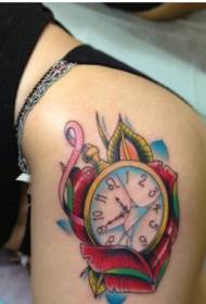belles bellesa moda bell model de tatuatge de rellotge