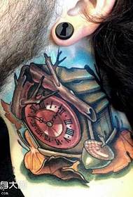 Neck Nermalava Neck Clock Room Tattoo Model