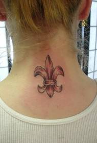 ženski vratni ljiljan cvijet simbol tetovaža uzorak