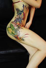 Couleur Phoenix Tattoo Works pour femmes, taille côté