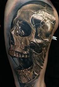 il fantastico modello di tatuaggio 3dskull dell'anca è molto spaventoso