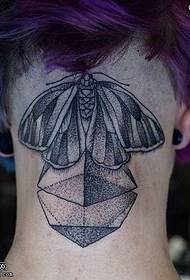 Neck Moth Tattoo patroon