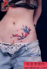 uzuri tumbo tamu kipepeo muundo wa tattoo