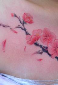 Opere per la mostra di tatuaggi a marchio Nanchang Angel: modello di tatuaggio addome prugna fiore