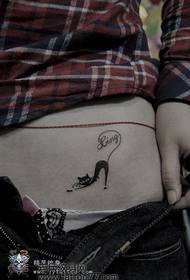 jenter liker magen totem katt tatovering mønster