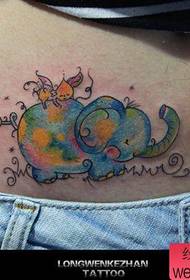 ragazza pancia cute pop Modello di tatuaggio elefantino