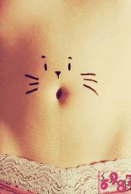 tatuaggio di espressione di personalità addominale ragazza