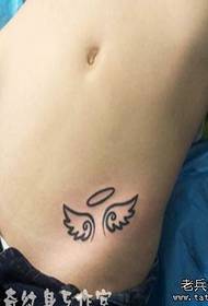 frumusețe burtă popular frumos totem înger aripi model tatuaj