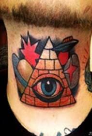 tatuaggio arte collo astratto
