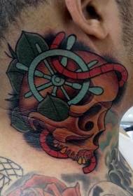 Neck Painted Rudder at pattern ng Tattoo Tattoo