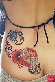 hip barva květ tetování vzor