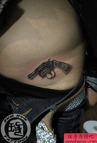 pilvo epidemija Mažas pistoleto tatuiruotės modelis