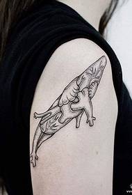 nagy bálna szív szúrás kis friss tetoválás minta