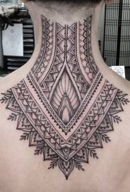 tounen ak kou style barok bijou modèl tatoo nwa ak blan
