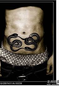modello del tatuaggio del serpente: modello del tatuaggio del serpente del totem dell'addome