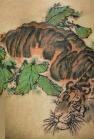 hofter blæk liggende tiger tatovering tatovering mønster