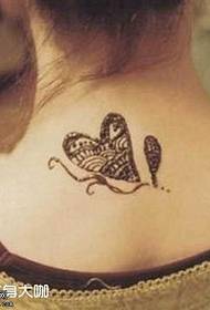 Neck Beauty Heart Tattoo Patroon