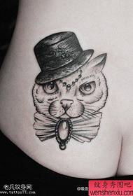 žena hip mačka luk gemstone tetovaža slika 31610- tetovaža figura preporučuje žensku tetovažu konja u boji kuka