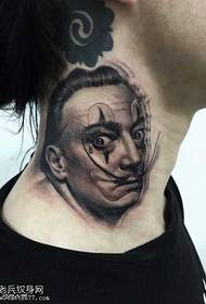 Modello di tatuaggio collo Lida