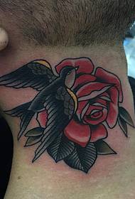collu anticu mancu di scola è mudellu di tatuaggi di rosa