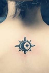 mysterious totem neck tattoo