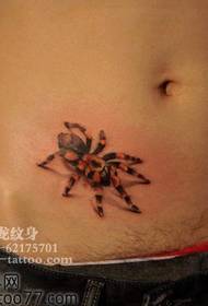 alternative belly spider tattoo pattern