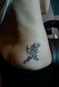 csípő gyönyörű szexi totem pillangó tetoválás kép