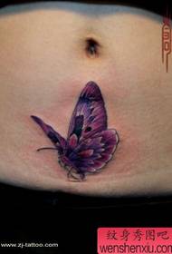 Bauch Tattoo-Muster: ein schönes Bauch Farbe Schmetterling Tattoo-Muster