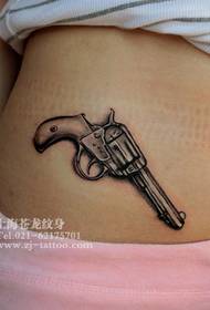 modello di tatuaggio di bellezza pancia bella moda pistola