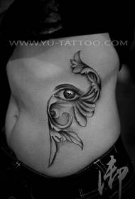 Gambar tato gambar nyaranake siji pola tato Abdomen saka tato Tuhan