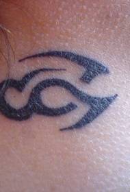 Black Tribal Patrick Neck Tattoo Pattern