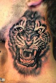 Neck Tiger Tattoo Pattern