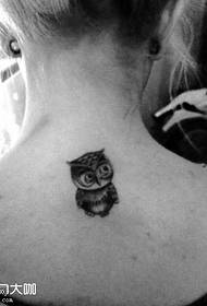 ຮູບແບບ tattoo owl back