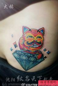 колк еден Многу среќни мачки и модели на тетоважи со дијаманти