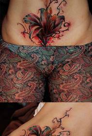 modèle de tatouage lys populaire couleur ventre pop ventre garçons