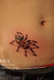 alternatīvs vēdera zirnekļa tetovējuma modelis