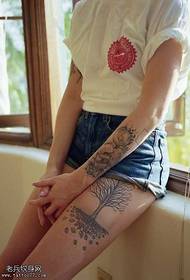 Patrón de tatuaje de personalidad de brazo y pierna