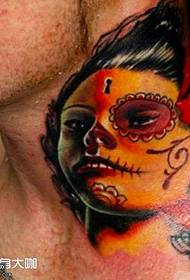 Hals Death Girl Tattoo-Muster