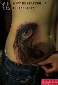 tytön vatsa viileä silmä tatuointi malli