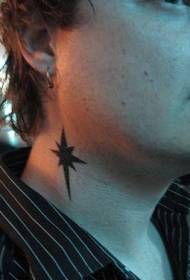 Nigrum collum parva nova stella Exemplum tattoo