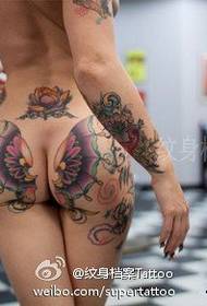 belleza nalgas moda hermosas alas tatuaje patrón