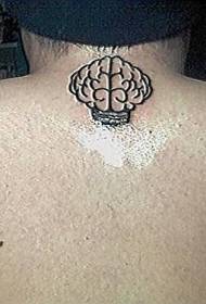 чоловіча шия чорний мінімалістичний значок татуювання візерунок