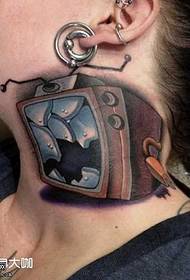 Modello di tatuaggio TV collo